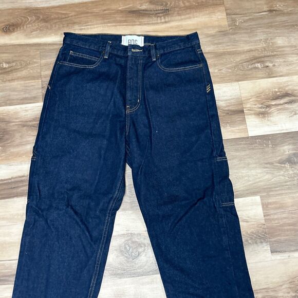 BDG Men's Straight Jeans - Dark Blue - Picture 4 of 10